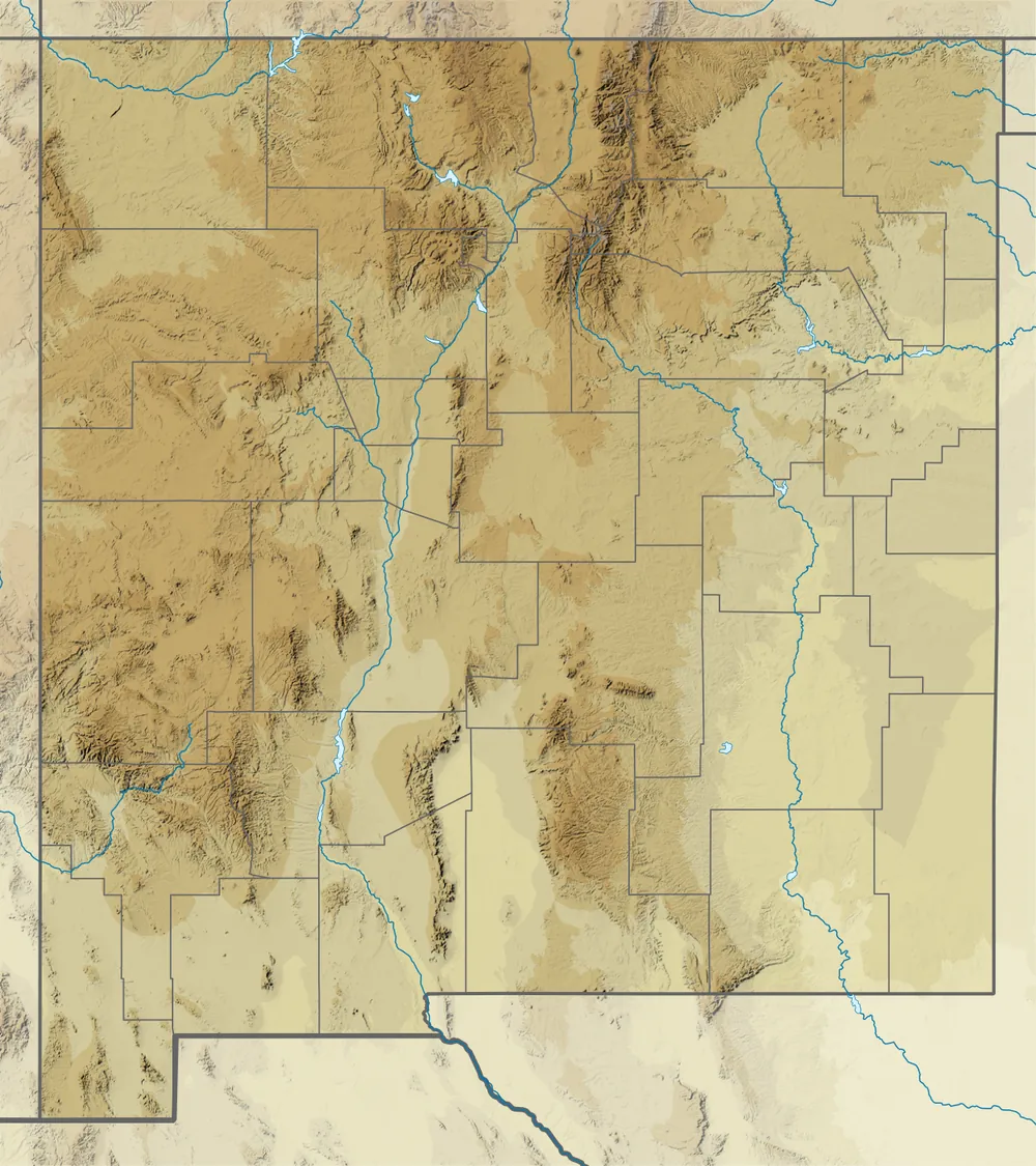 Relief map of New Mexico