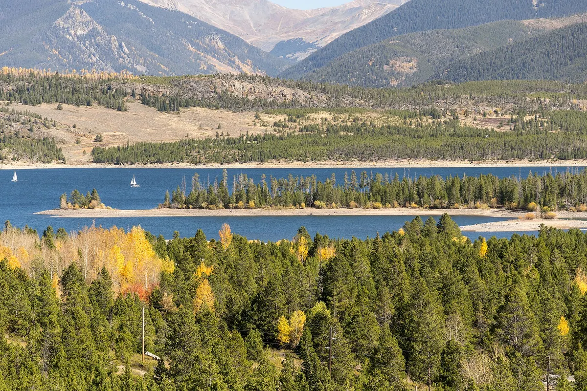 Heaton Bay, Sentinel Island, and Dillon Reservoir, Colorado near Heaton Bay, Colorado